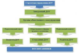 Структура управления в ДОУ.